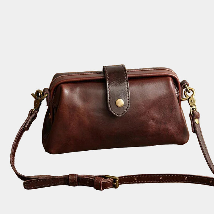 Ιβυ - Μίνι Δερμάτινη Τσάντα Χιαστί