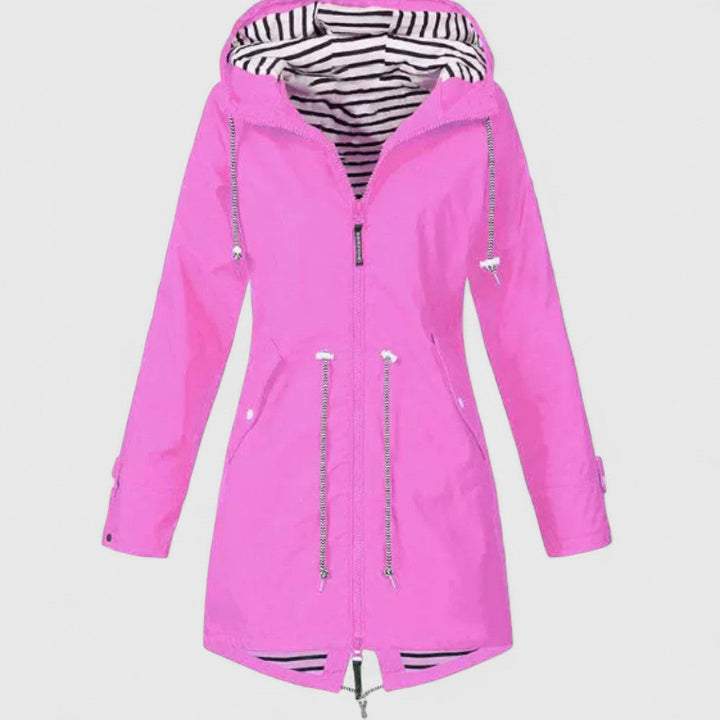 Φωφώ - Κομψό αδιάβροχο γυναικείο μπουφάν με διακριτική λάμψη
