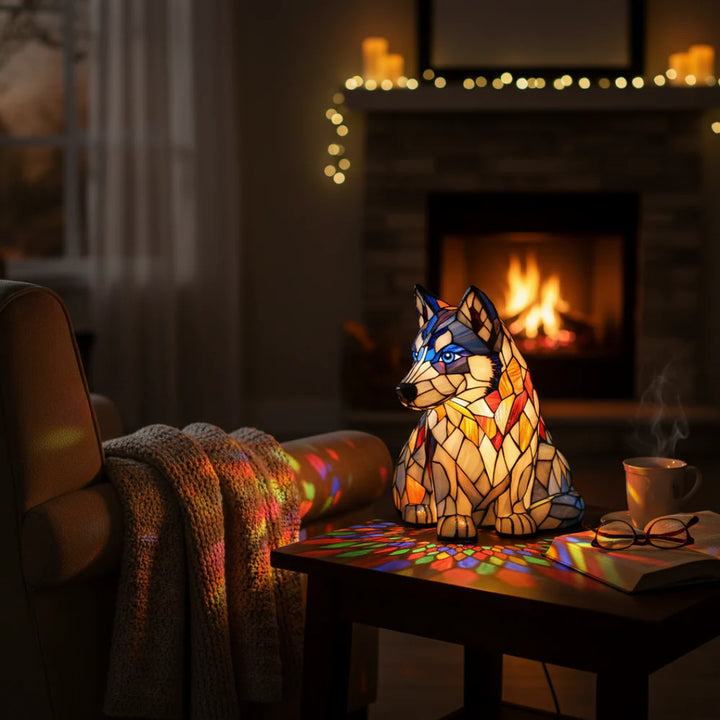 Πάγος – Φωτιστικό με βλέμμα πάγου του χάσκι