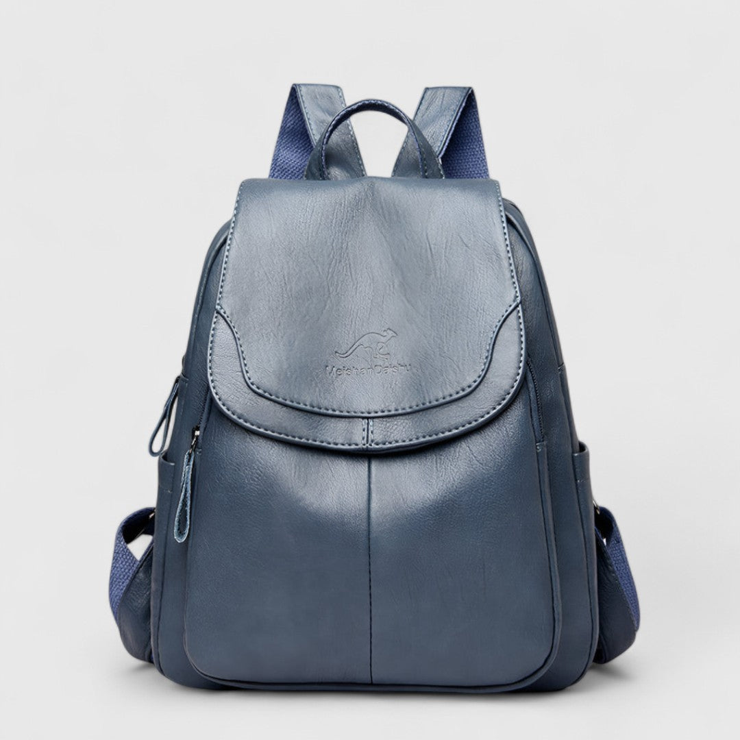 Καλλιστώ - Δερμάτινο σακίδιο πλάτης με αντικειμενικό σχέδιο και στυλ