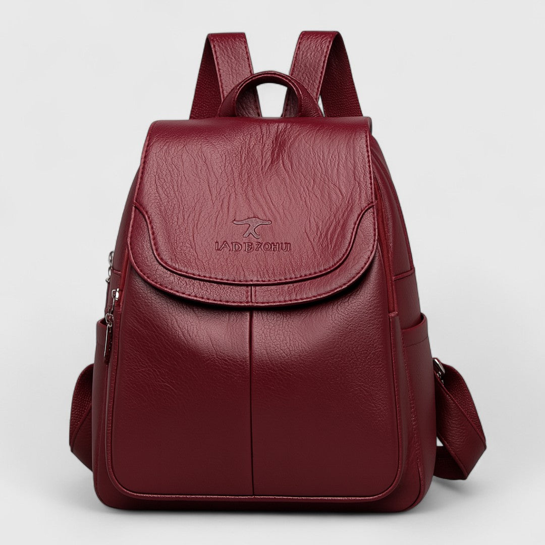 Καλλιστώ - Δερμάτινο σακίδιο πλάτης με αντικειμενικό σχέδιο και στυλ