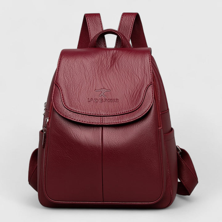 Καλλιστώ - Δερμάτινο σακίδιο πλάτης με αντικειμενικό σχέδιο και στυλ