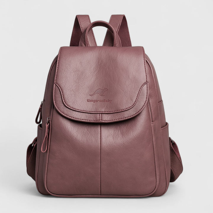 Καλλιστώ - Δερμάτινο σακίδιο πλάτης με αντικειμενικό σχέδιο και στυλ