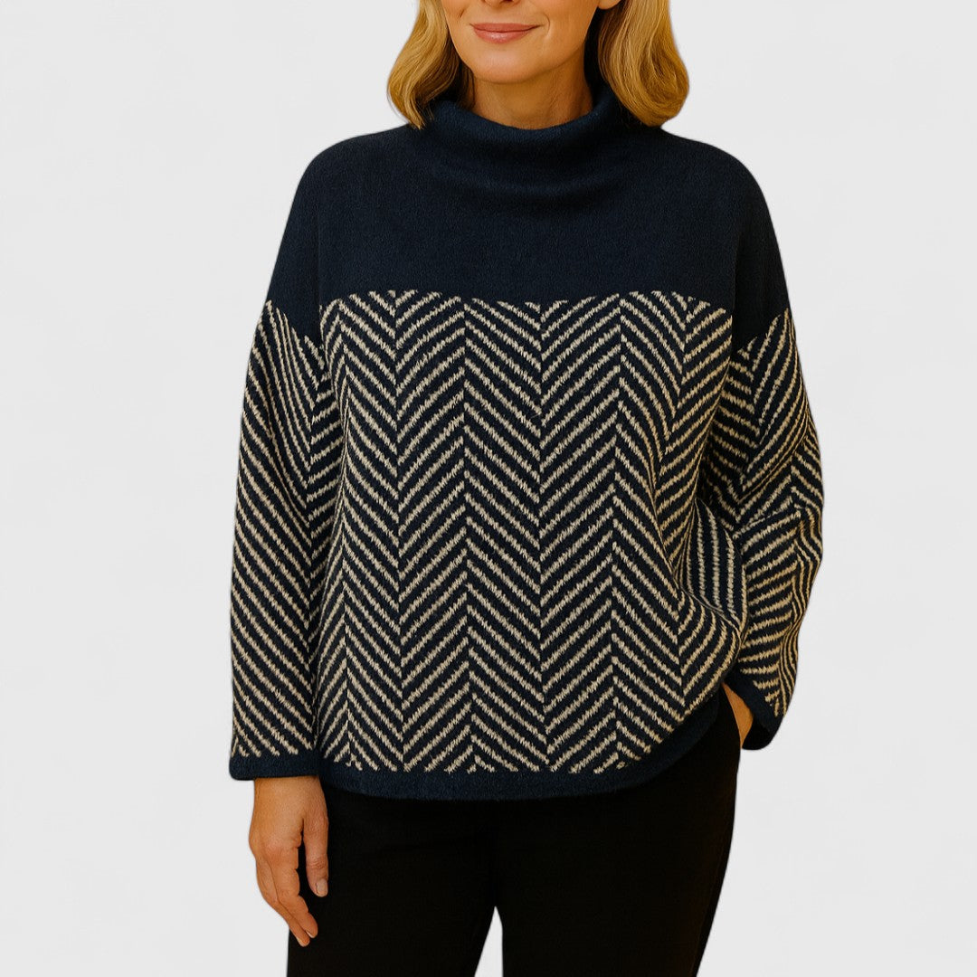 Αναΐς - Πλεκτό βαμβακερό πουλόβερ ζιβάγκο με εκλεπτυσμένο στυλ και άνεση