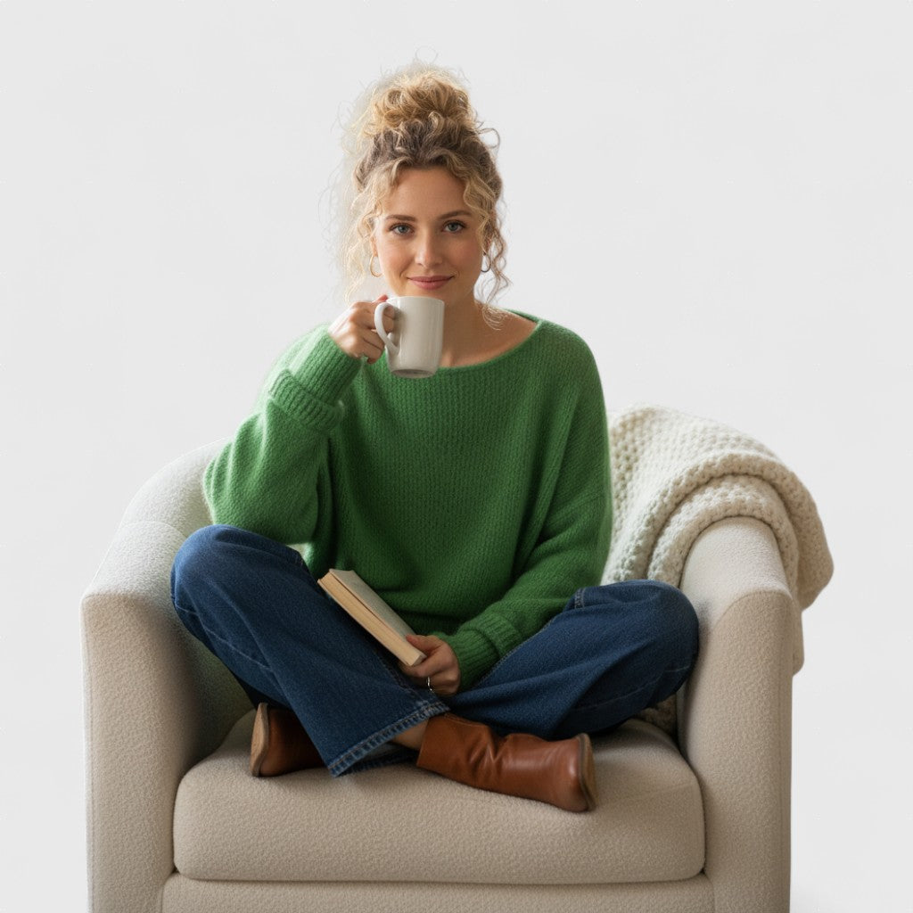 Διδώ - Γυναικείο oversize πλεκτό με απαλή υφή και άνετη εφαρμογή