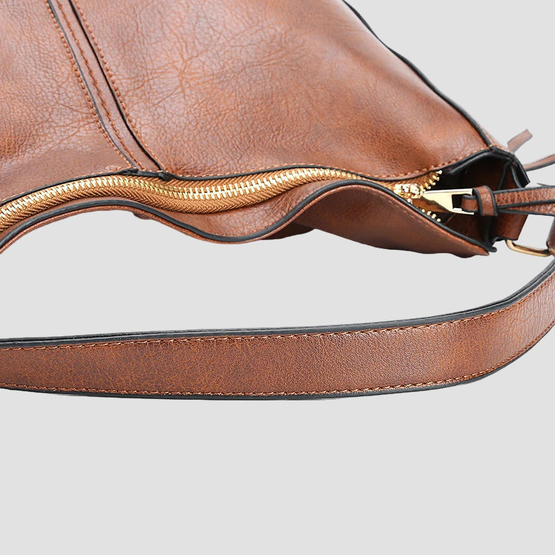 Σουφ - Πολυτελή Δέρμα Anti-Theft Hobo Τσάντα