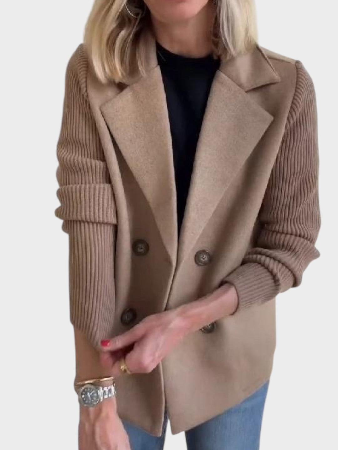 Ιωάννα - Άνετο Πλεκτό Μπλέιζερ