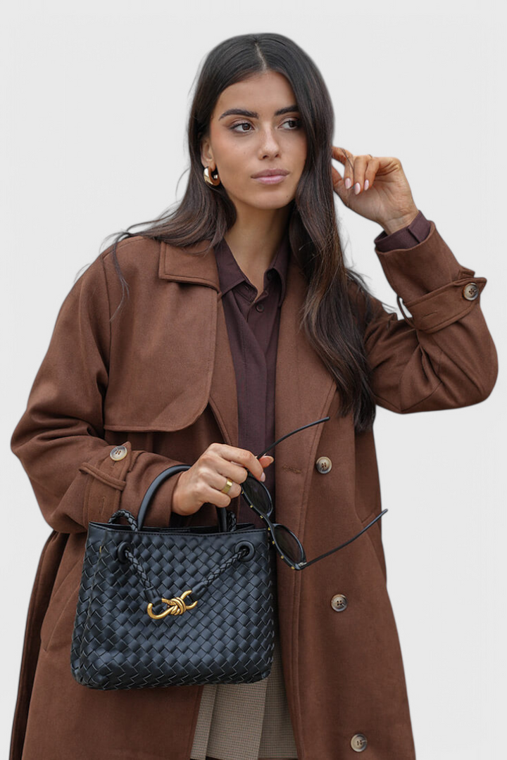 Τσάντα Ημέρας Πλεκτή Ινδigo