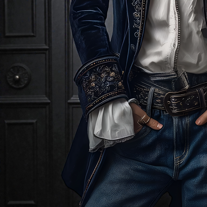 Σοφία - Βελούδινο Σακάκι με Κέντημα