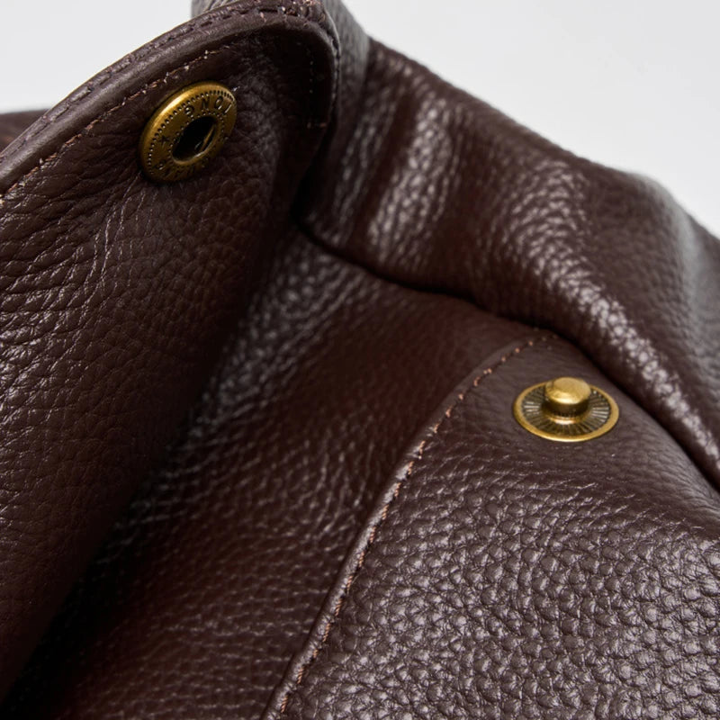 Adriani - Ρετρό γνήσια δερμάτινη μαλακή μινιμαλιστική τσάντα για καθημερινή χρήση