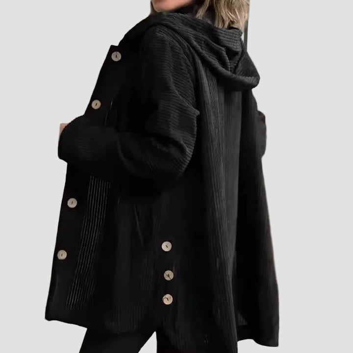 Cordia - Κοτλέ Μπουφάν με Κουκούλα