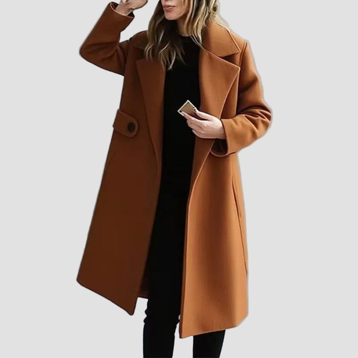 Ariadne - Κομψό μακρύ καμηλό παλτό