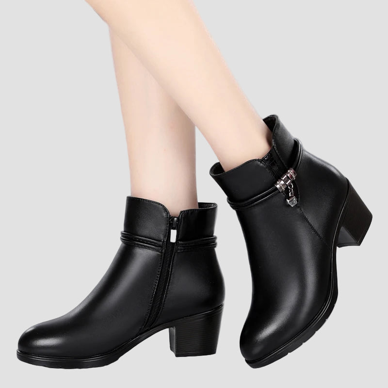 Φρεντέρικα - Κομψές χειμερινές μπότες με φερμουάρ