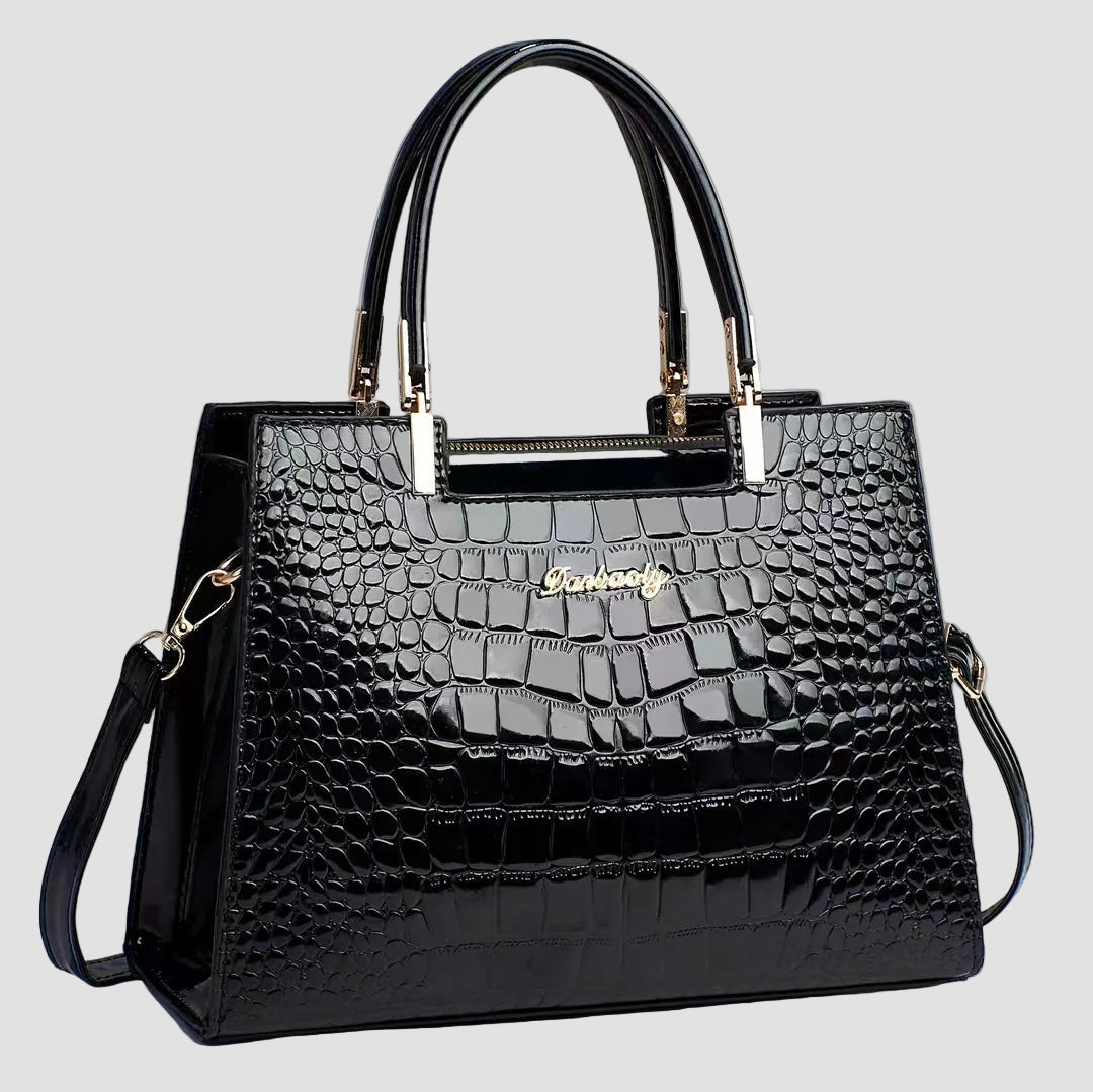 Erain - Γυαλιστερή τσάντα από δέρμα κροκόδειλου