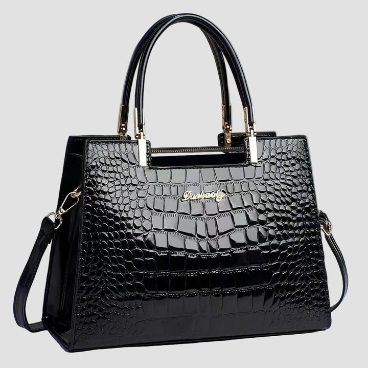 Erain - Γυαλιστερή τσάντα από δέρμα κροκόδειλου