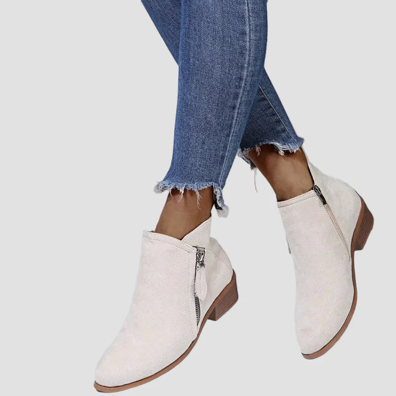 Πρίμιουμ ορθοπεδικές δερμάτινες μπότες με τακούνι για τον χειμώνα