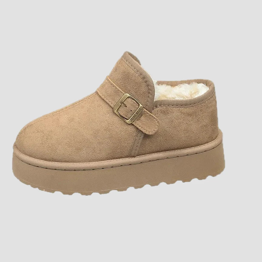 Νικολέτα - Ζεστά μποτάκια με επένδυση από συνθετική γούνα και εμφάνιση σουέτ