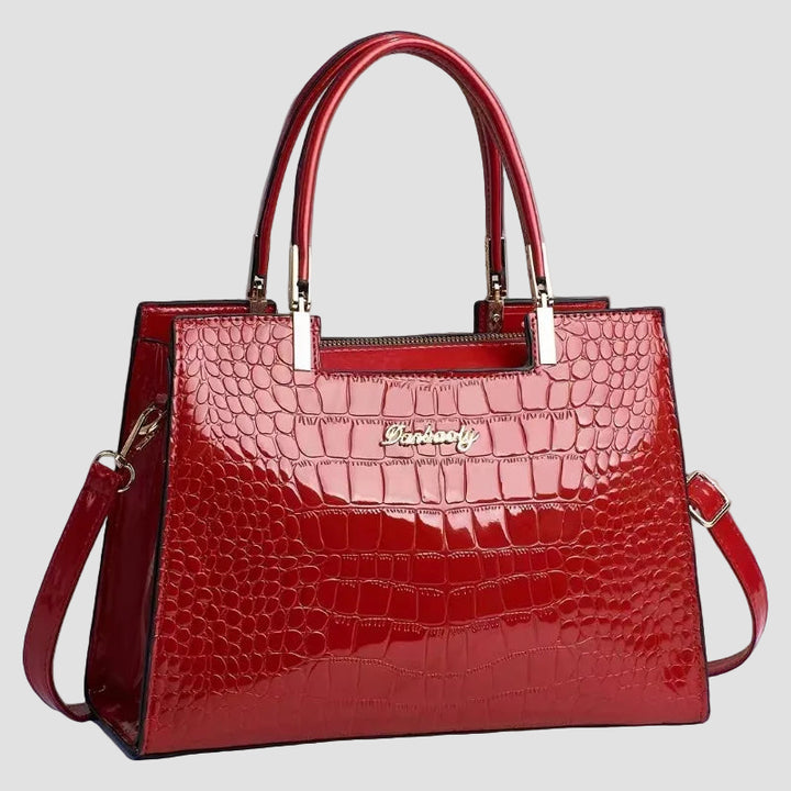 Erain - Γυαλιστερή τσάντα από δέρμα κροκόδειλου