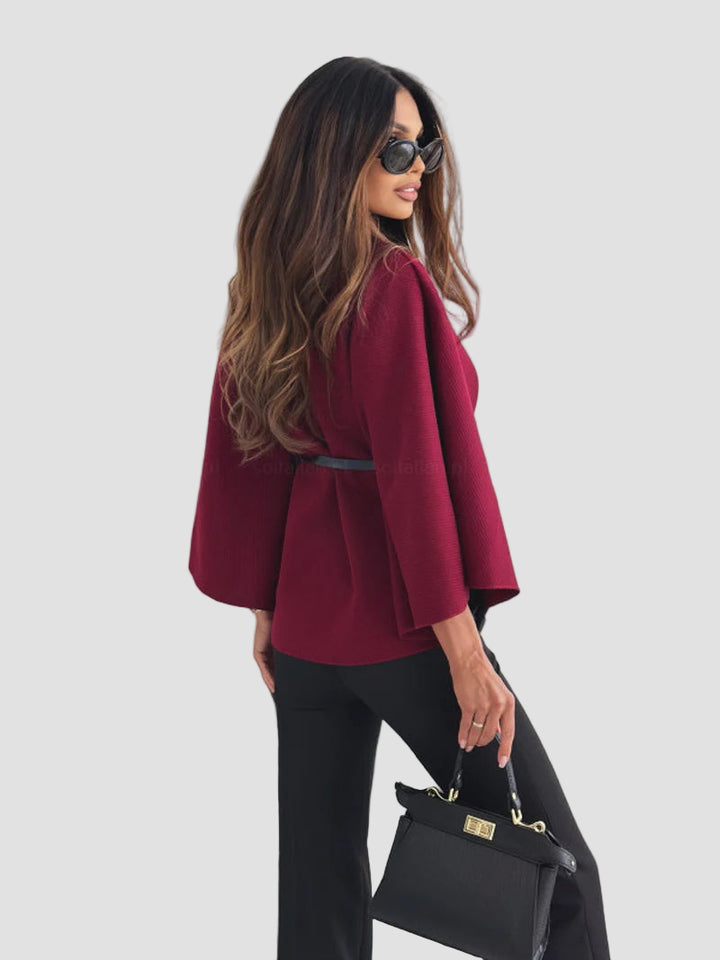 Selviora - Κομψό σακάκι με πεταλούδα και ζώνη