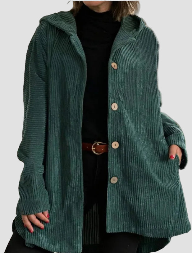 Cordia - Κοτλέ Μπουφάν με Κουκούλα