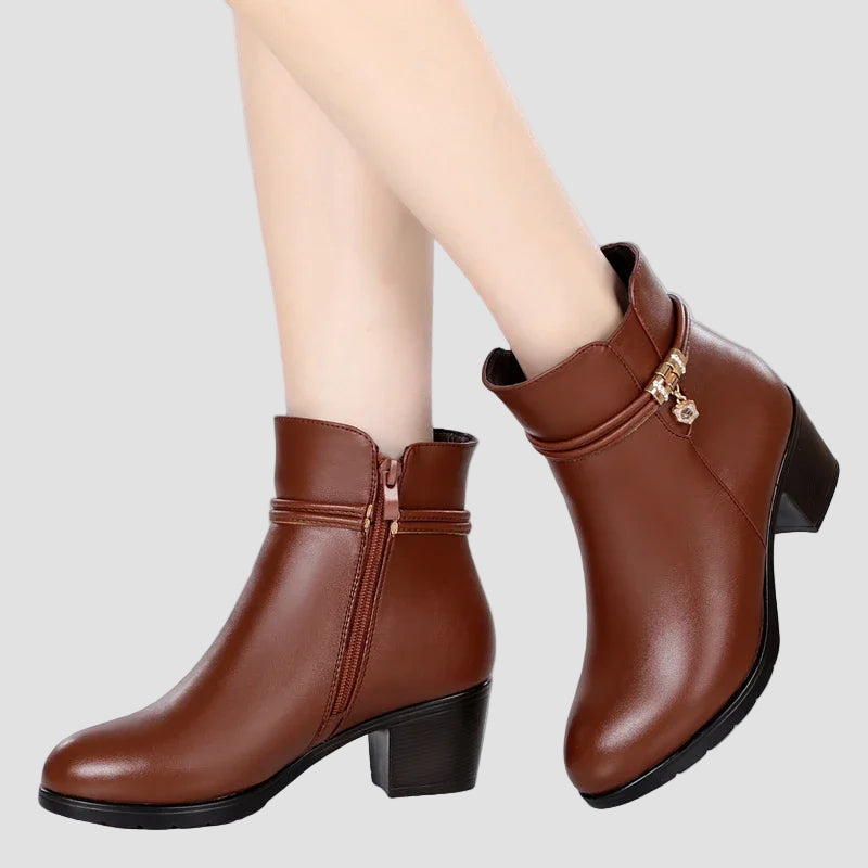 Φρεντέρικα - Κομψές χειμερινές μπότες με φερμουάρ