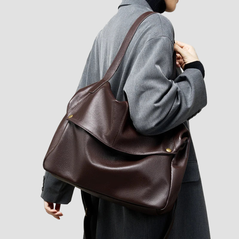 Adriani - Ρετρό γνήσια δερμάτινη μαλακή μινιμαλιστική τσάντα για καθημερινή χρήση