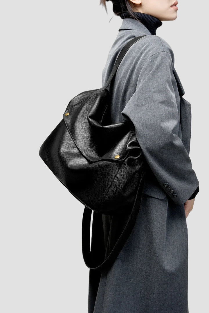 Adriani - Ρετρό γνήσια δερμάτινη μαλακή μινιμαλιστική τσάντα για καθημερινή χρήση