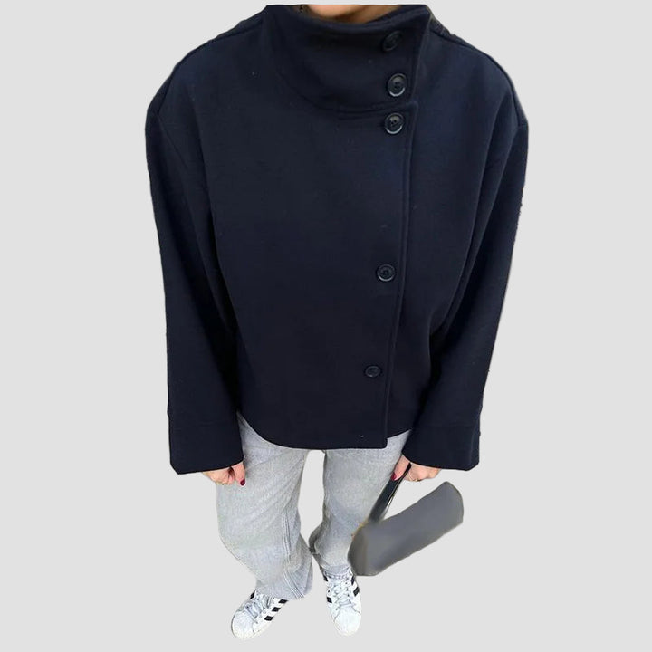 Iris - Μινιμαλιστικό γκρι σακάκι από μείγμα μαλλιού