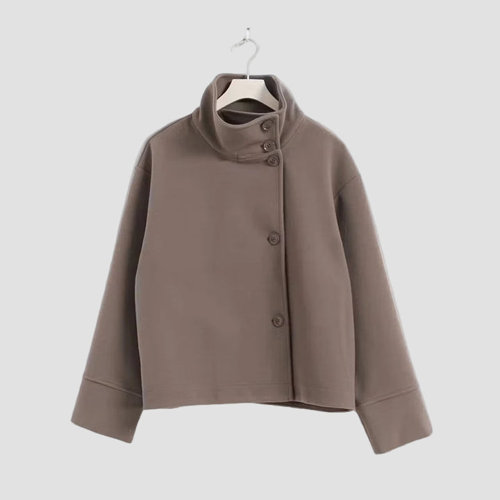 Iris - Μινιμαλιστικό γκρι σακάκι από μείγμα μαλλιού