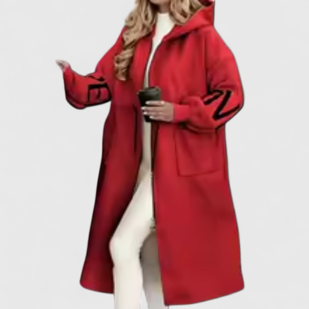 Μαχαιρούλα - Γυναικεία ζακέτα με πλεκτά μανίκια και κούκουλα για ανεπιτήδευτη άνεση