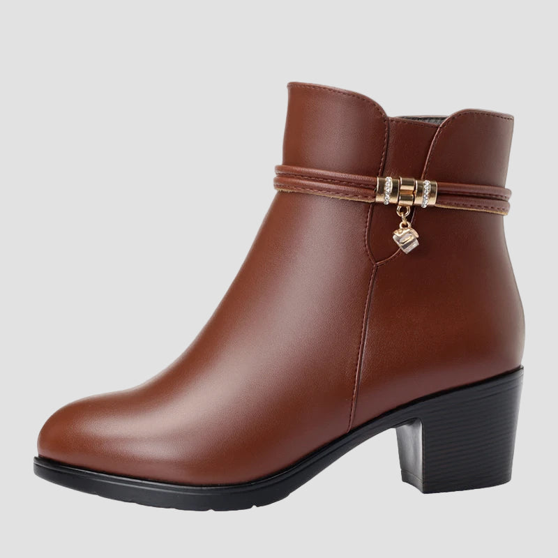 Φρεντέρικα - Κομψές χειμερινές μπότες με φερμουάρ