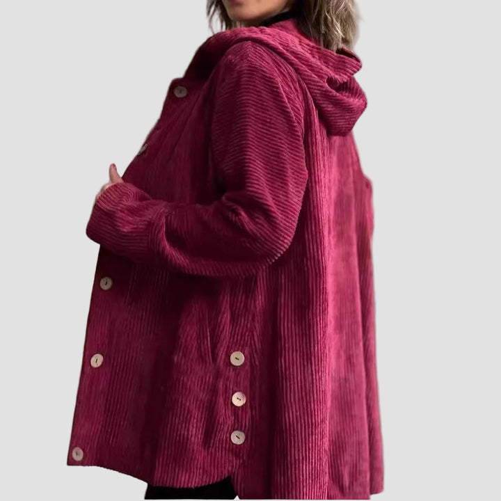 Cordia - Κοτλέ Μπουφάν με Κουκούλα