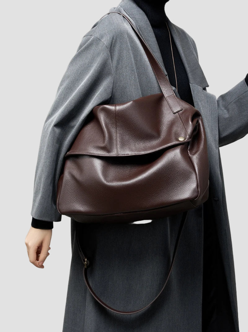 Adriani - Ρετρό γνήσια δερμάτινη μαλακή μινιμαλιστική τσάντα για καθημερινή χρήση