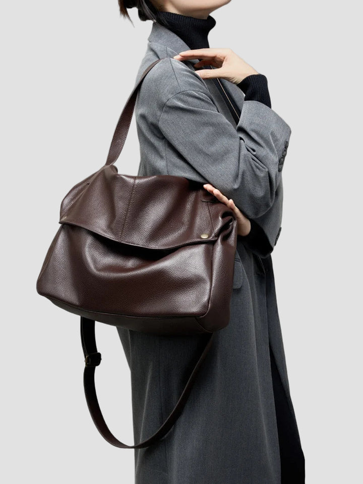 Adriani - Ρετρό γνήσια δερμάτινη μαλακή μινιμαλιστική τσάντα για καθημερινή χρήση