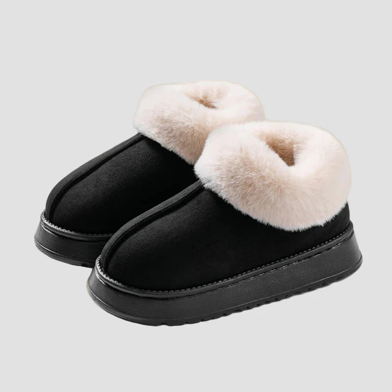 Γεωργία - Άνετες παντόφλες για το σπίτι με γούνινο γιακά