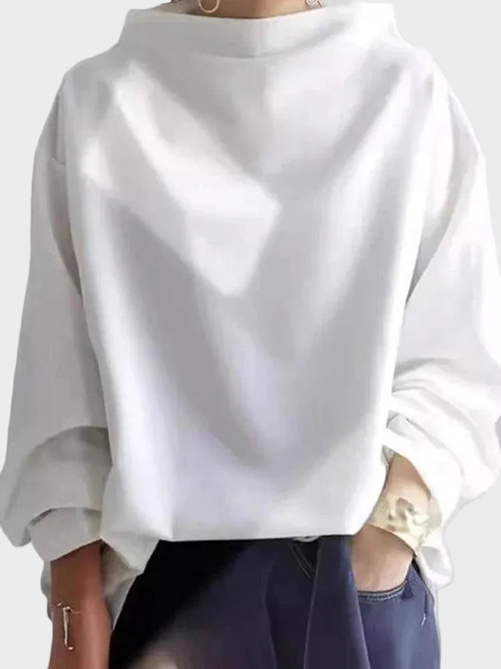 Γεωργία - Μοντέρνο μπλουζάκι με ψηλό γιακά και μανίκια Dolman