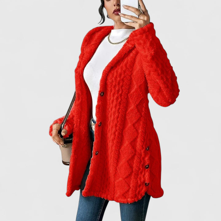 Πολύμνια - Μαλακό φλις καρντάν με χαλαρή γραμμή για ζεστασιά και κομψό στυλ