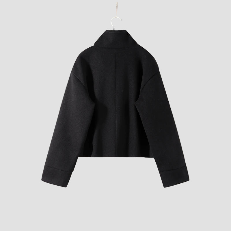 Iris - Μινιμαλιστικό γκρι σακάκι από μείγμα μαλλιού