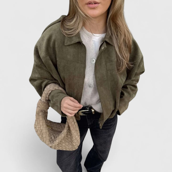 Ηρώ - Μπουφάν με φαρδιά γραμμή, απαλή υφή και ζεστή αίσθηση