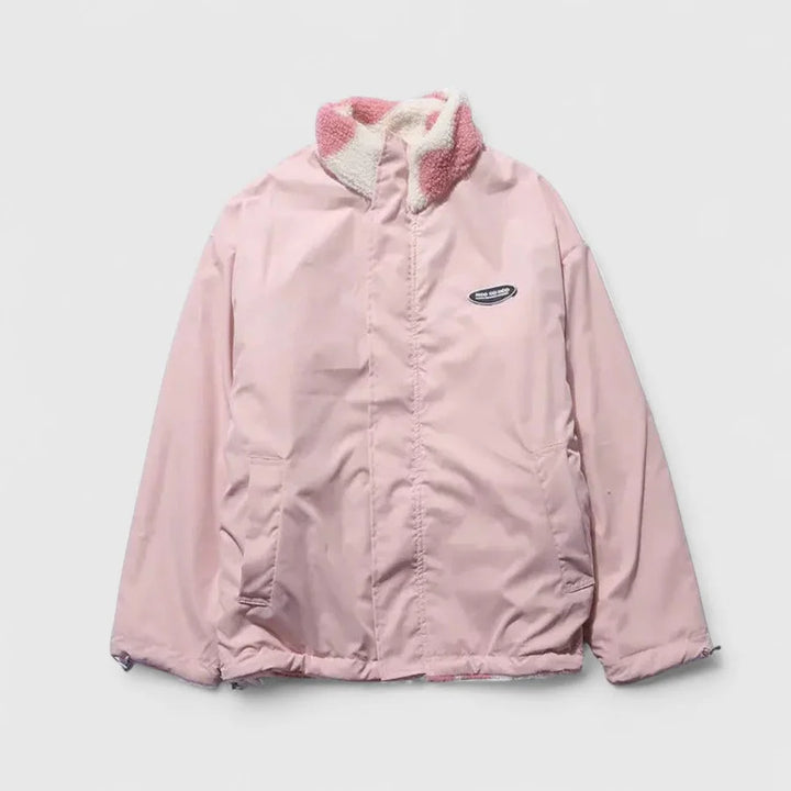 Αφροξυλία - Ζεστό αναστρέψιμο μπουφάν με απαλή υφή και μοντέρνο στυλ