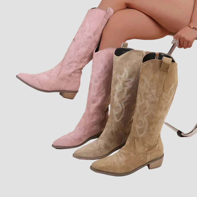 Κατερίνα - Καουμπόικες Western Μπότες από Σουέτ