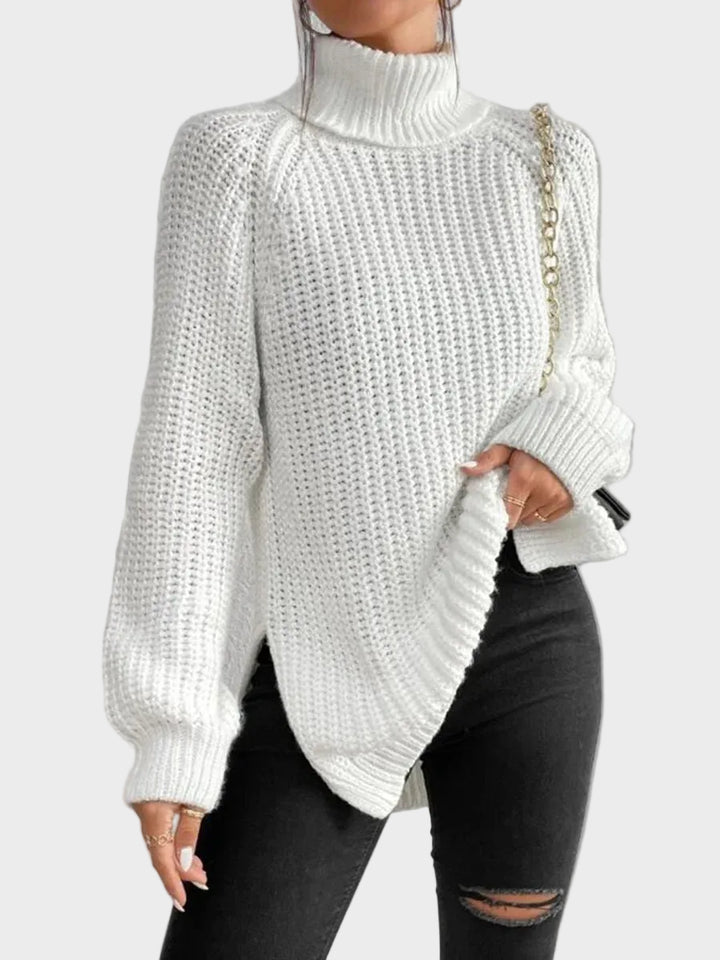 Μαρία - Ζεστό και φαρδύ πουλόβερ με γιακά