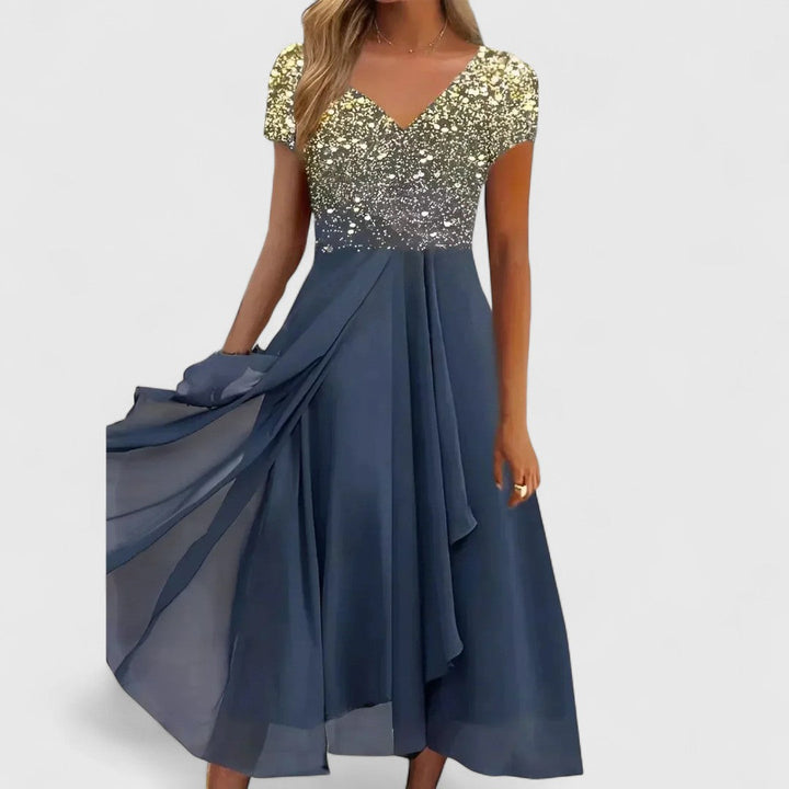 Γεωργία - Κομψό φόρεμα με ραφινάτη γραμμή και άνετη εφαρμογή