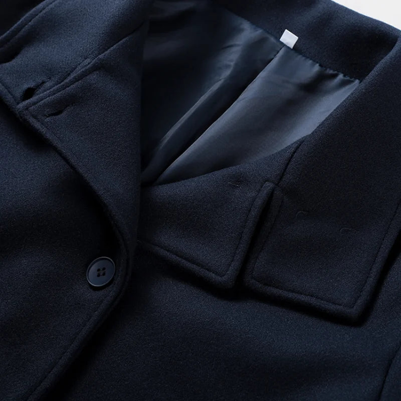 Iris - Μινιμαλιστικό γκρι σακάκι από μείγμα μαλλιού