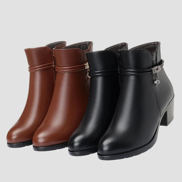 Φρεντέρικα - Κομψές χειμερινές μπότες με φερμουάρ