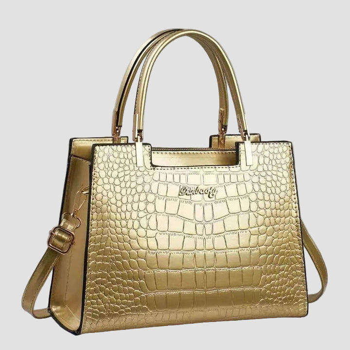 Erain - Γυαλιστερή τσάντα από δέρμα κροκόδειλου