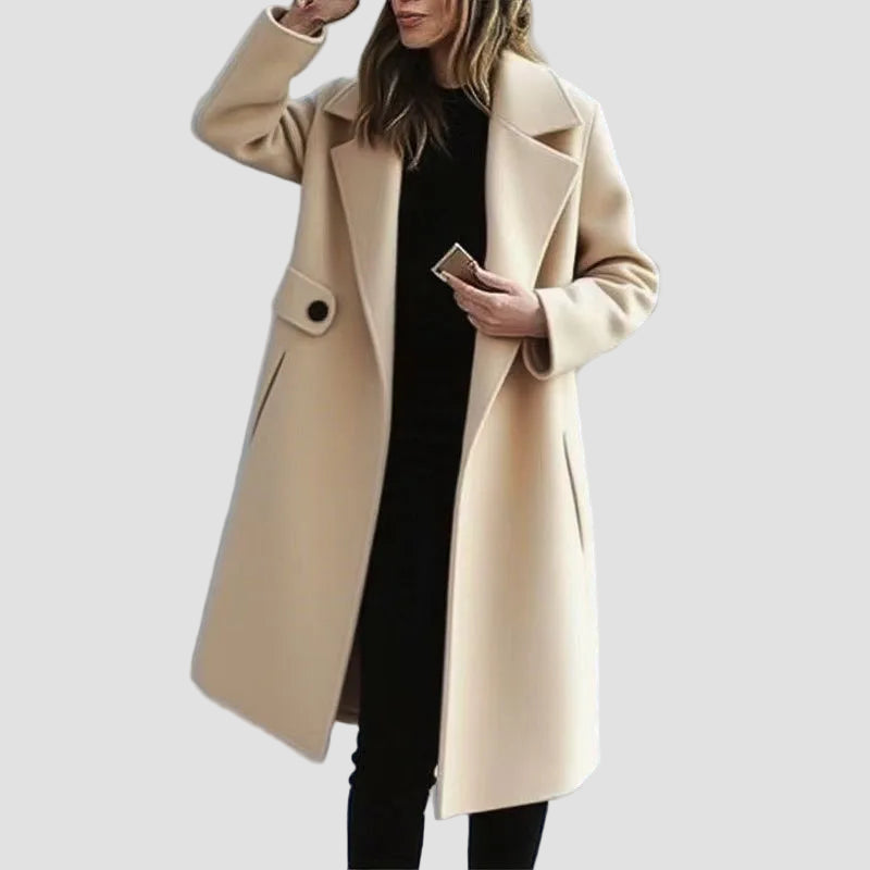 Ariadne - Κομψό μακρύ καμηλό παλτό