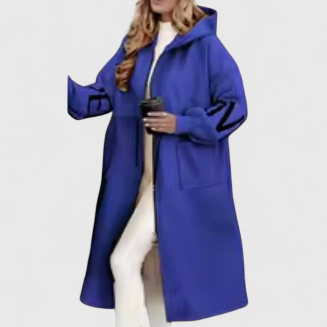 Μαχαιρούλα - Γυναικεία ζακέτα με πλεκτά μανίκια και κούκουλα για ανεπιτήδευτη άνεση