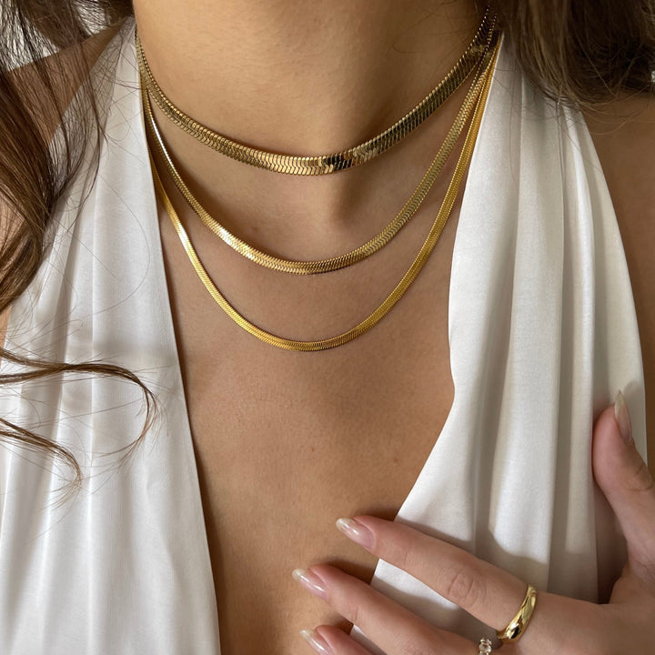 Κολιέ Λαμπερό Φίδι 