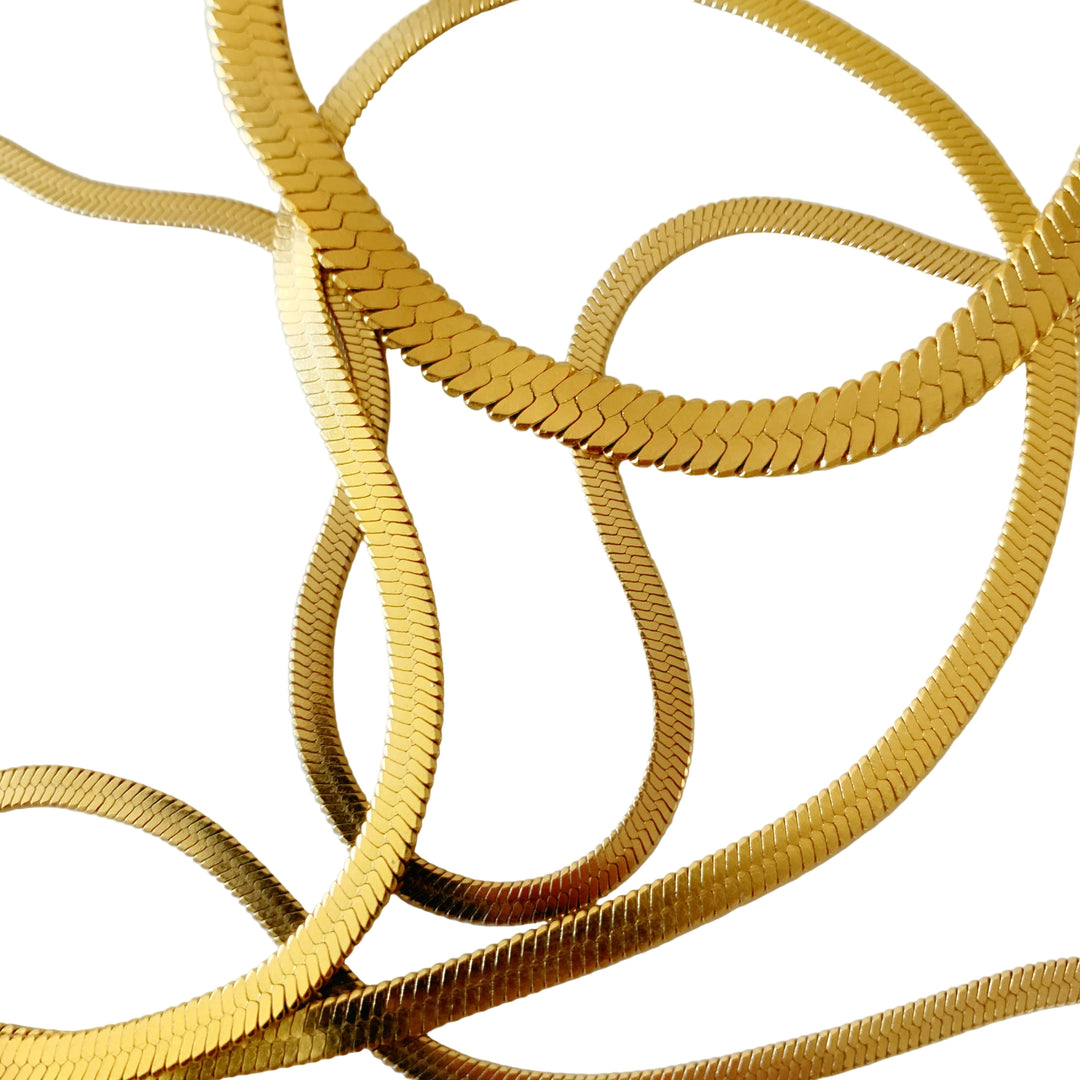 Κολιέ Λαμπερό Φίδι 